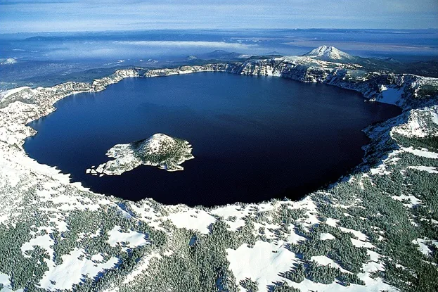 Crater Lake in Oregon - the deepest lake in the United States