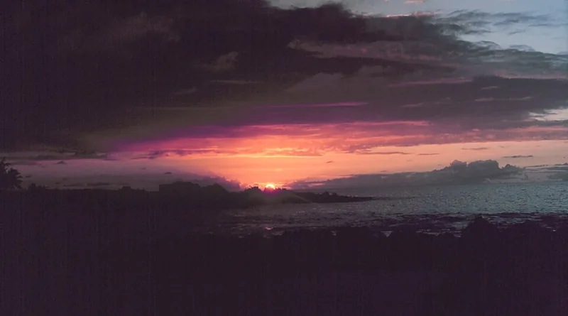 Kona Coast sunset - NOAA, Hawaii