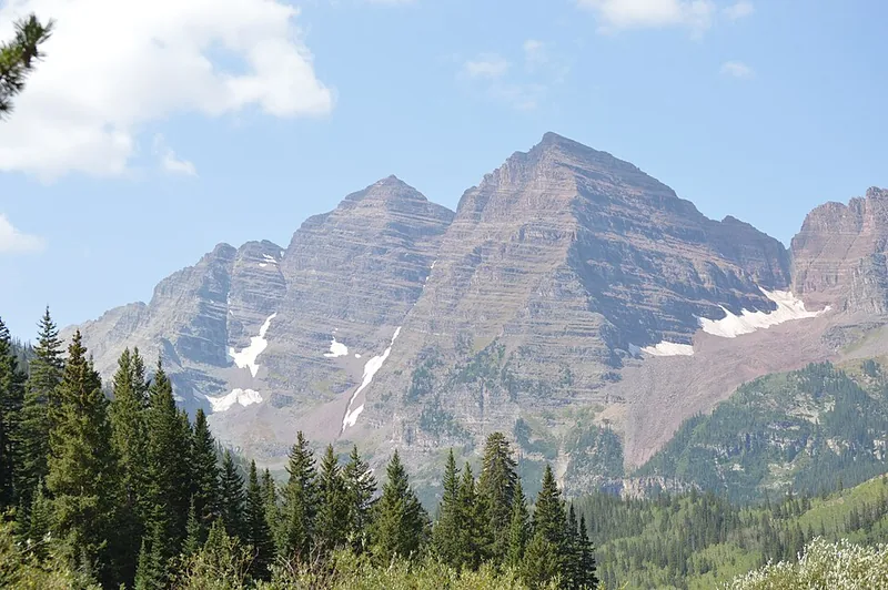 Maroon Bells from Crater Lake, Colorado