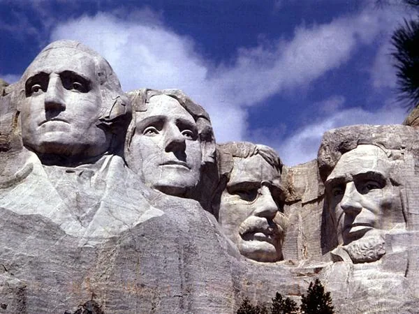Mount Rushmore National Memorial in the Black Hills of South Dakota