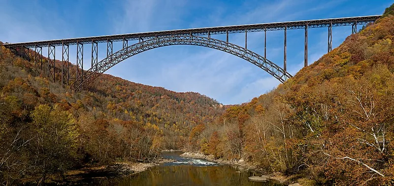New River Gorge Bridge spanning the gorge in West Virginia