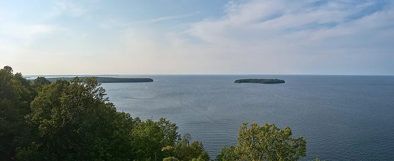 Panorama of Green Bay and Horseshoe Island, Wisconsin